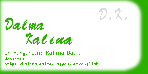 dalma kalina business card